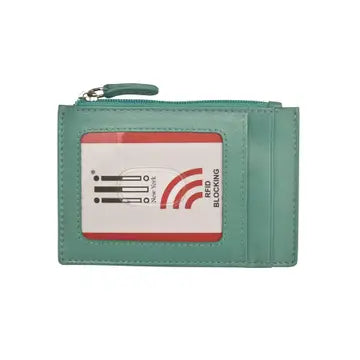 ili New York | Leather I.D. and Credit Card Holder w/ Zip Pocket