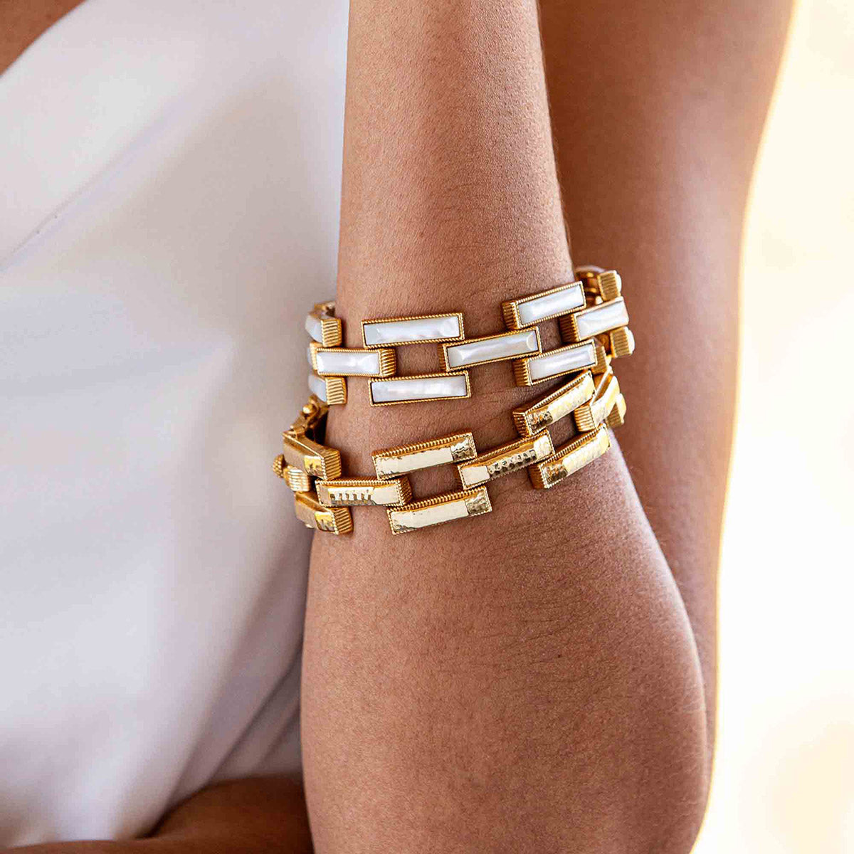 Capucine De Wulf | Pathway Link Bracelet - Mother of Pearl