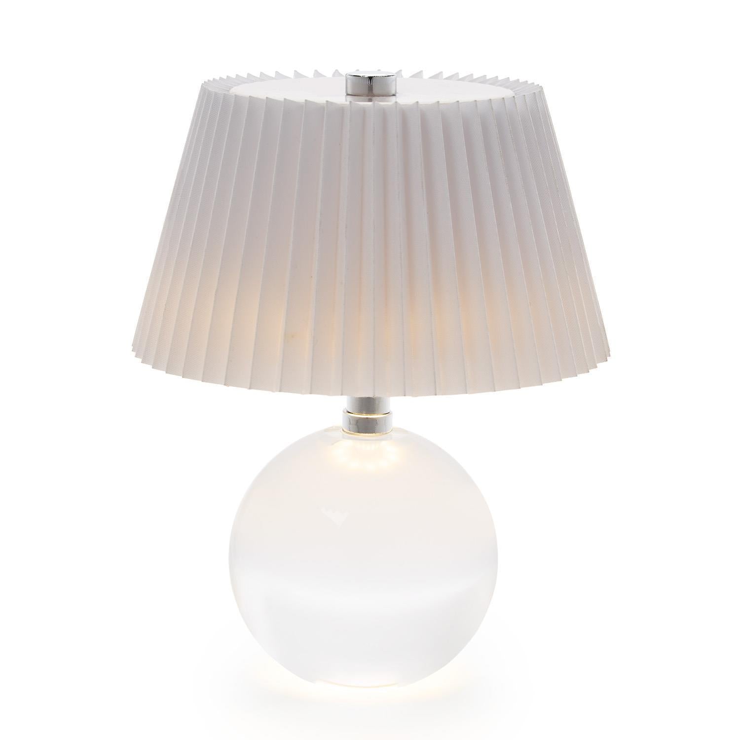 Crystal-Style Glass LED Portable Cordless Table Lamp