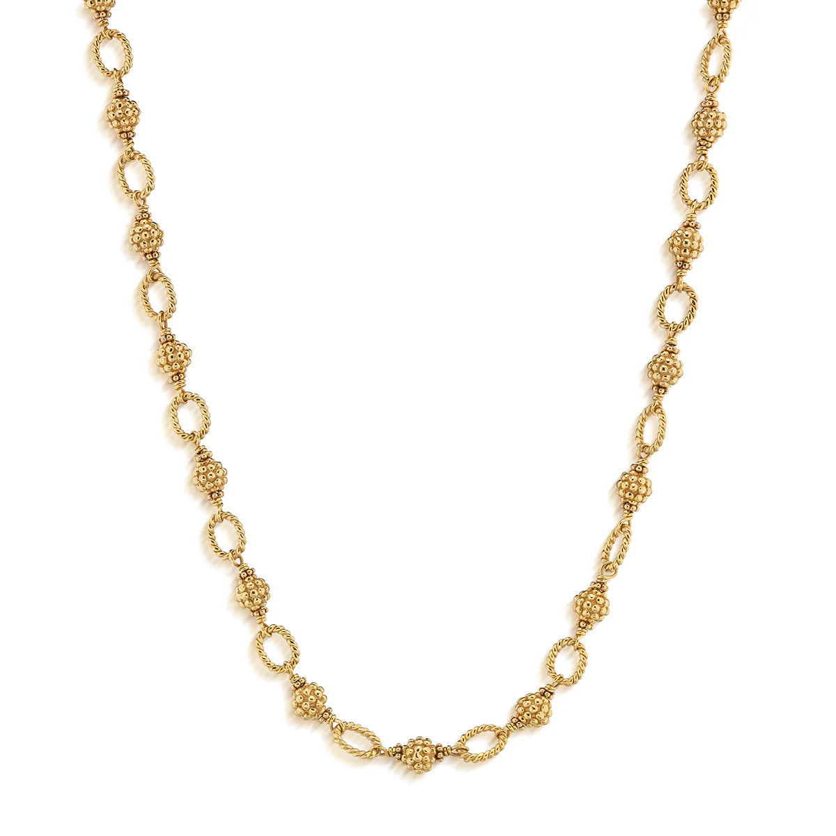 Berry Bead Chain, 18" - Gold