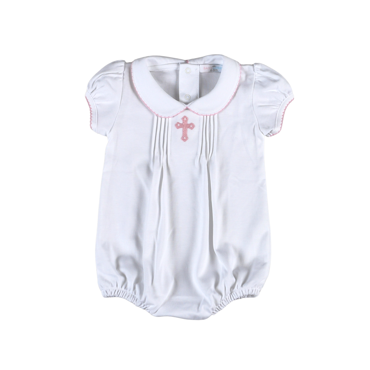 Baby Loren | Holy Cross Hand Embroidery Pima Playsuit