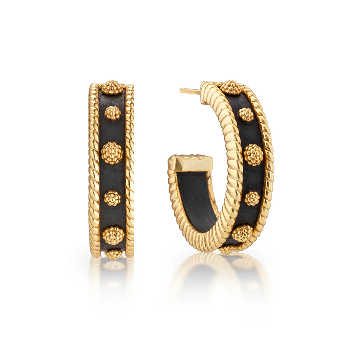 Capucine de Wulf | Berry Medium Hoop Earrings - Ebony