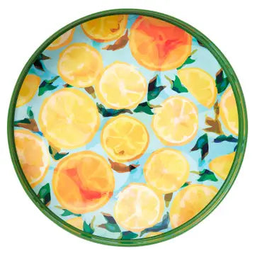 ROCKFLOWERPAPER | Lemon Slices 15" Round Tray