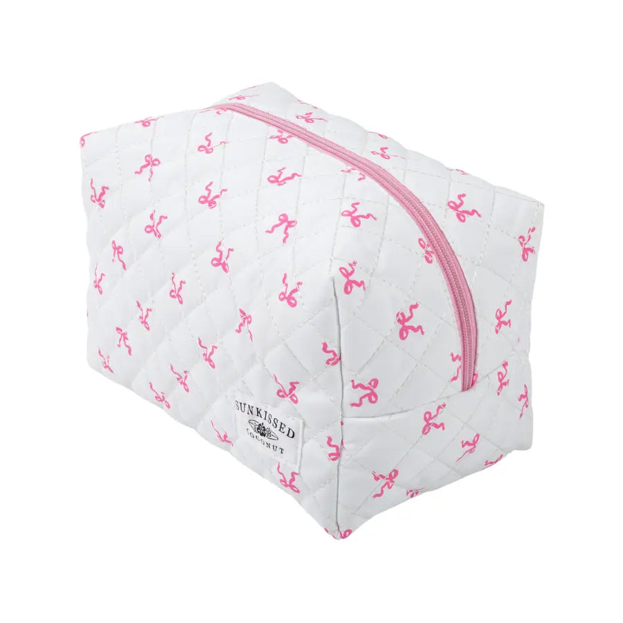 Large Coquette Ribbon Cosmetic Bag