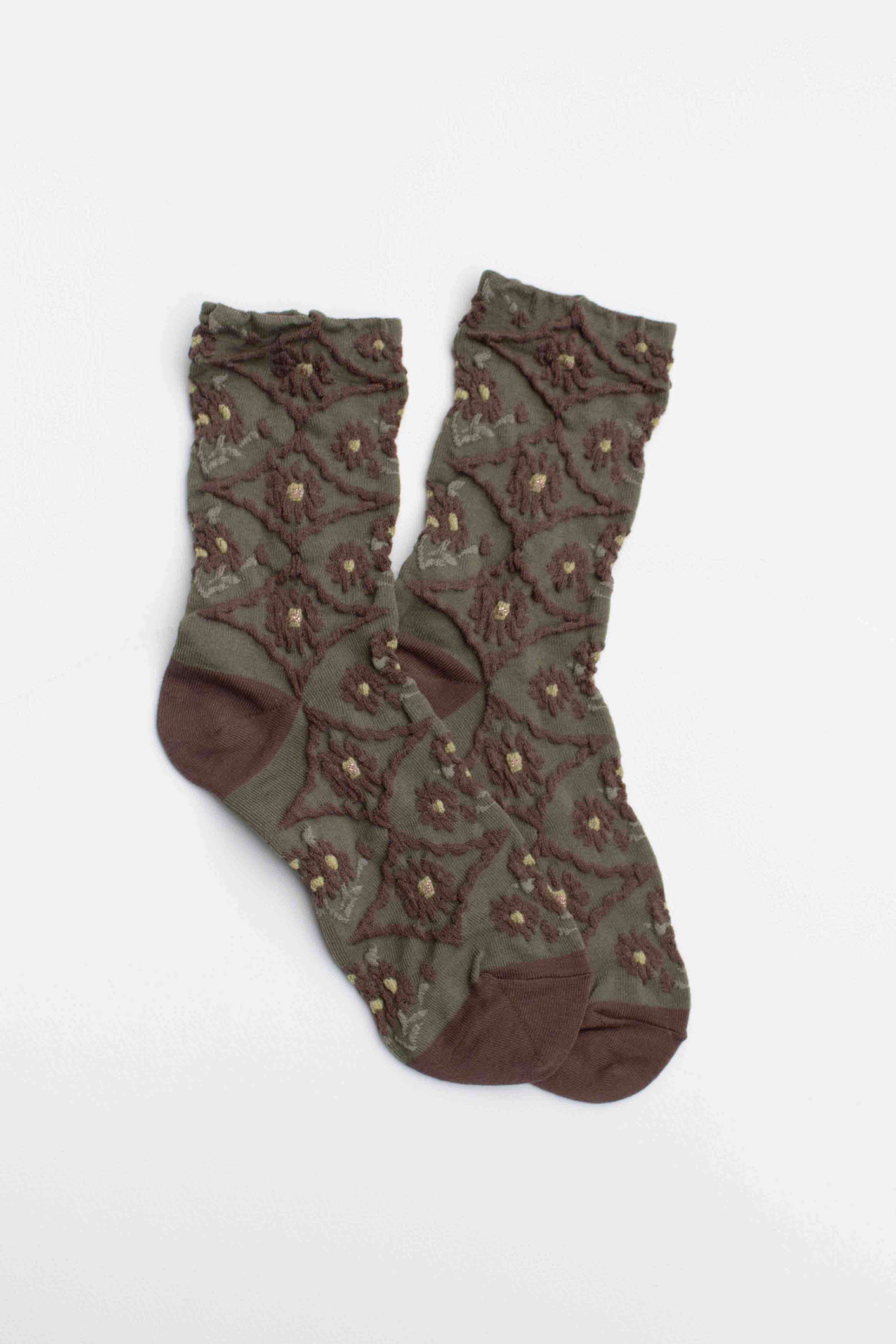 Women's Antique Floral Casual Socks