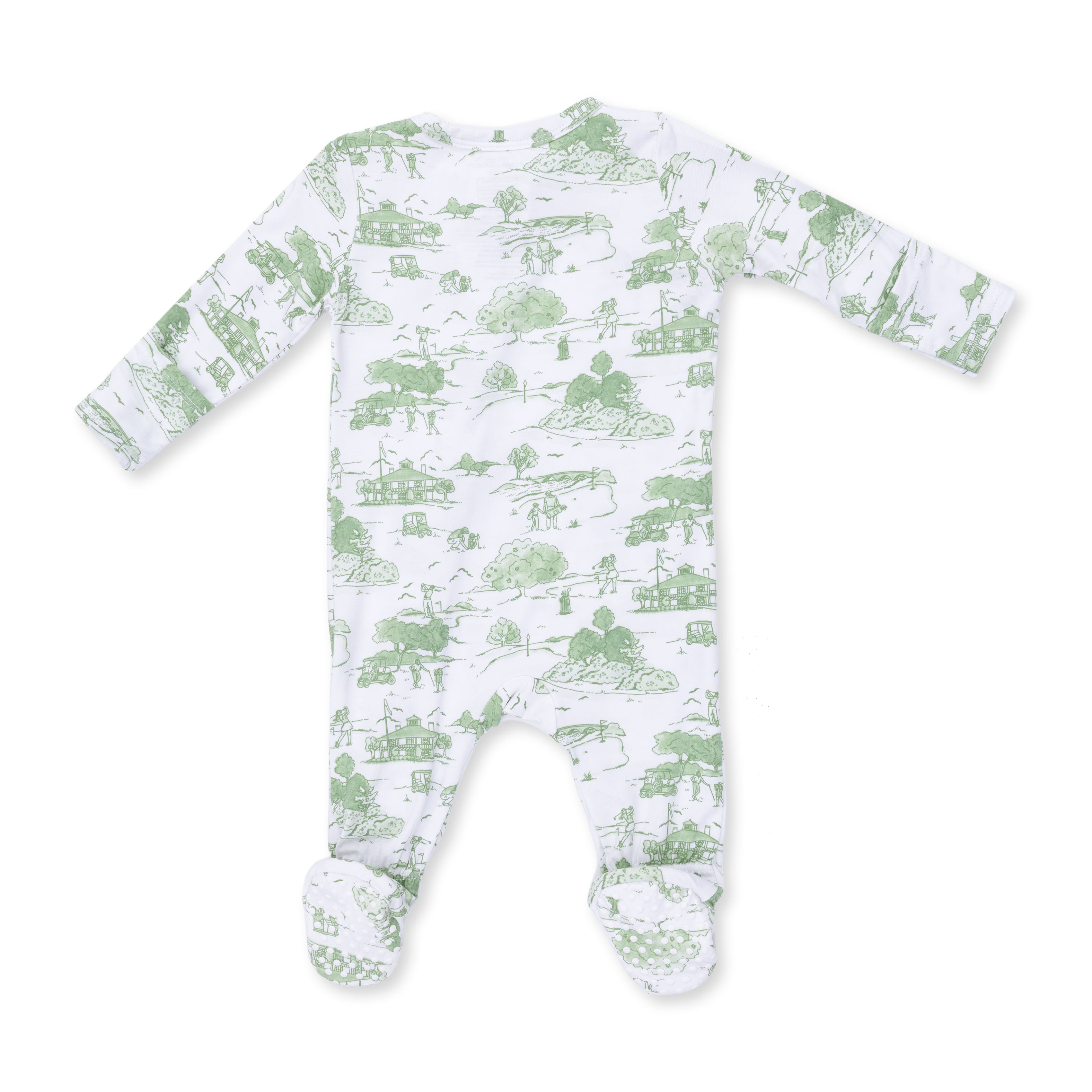 Angel Dear | Golf Toile Green 2 Way Zipper Footie