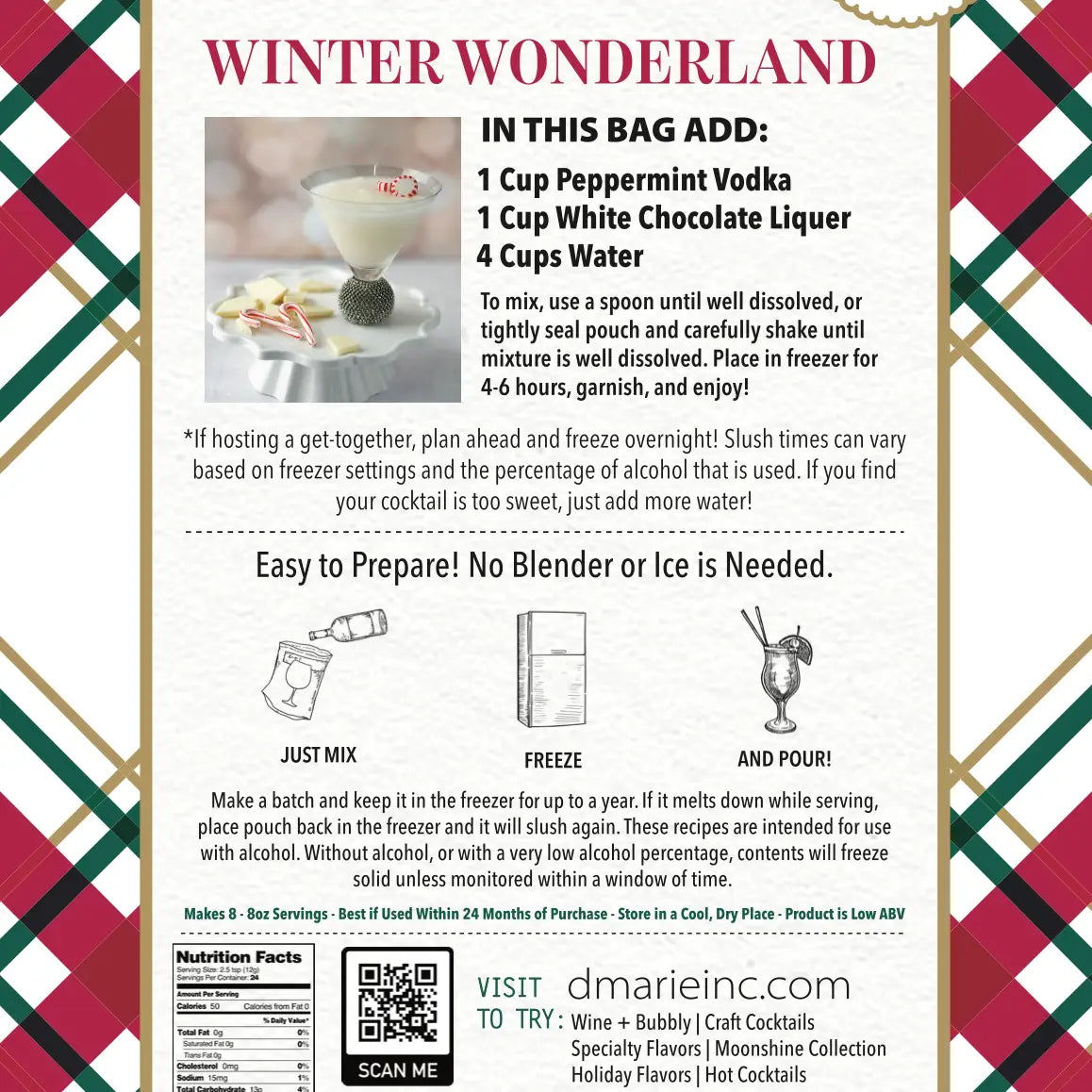 Winter Wonderland Ready to Freeze Drink Pouch Mix