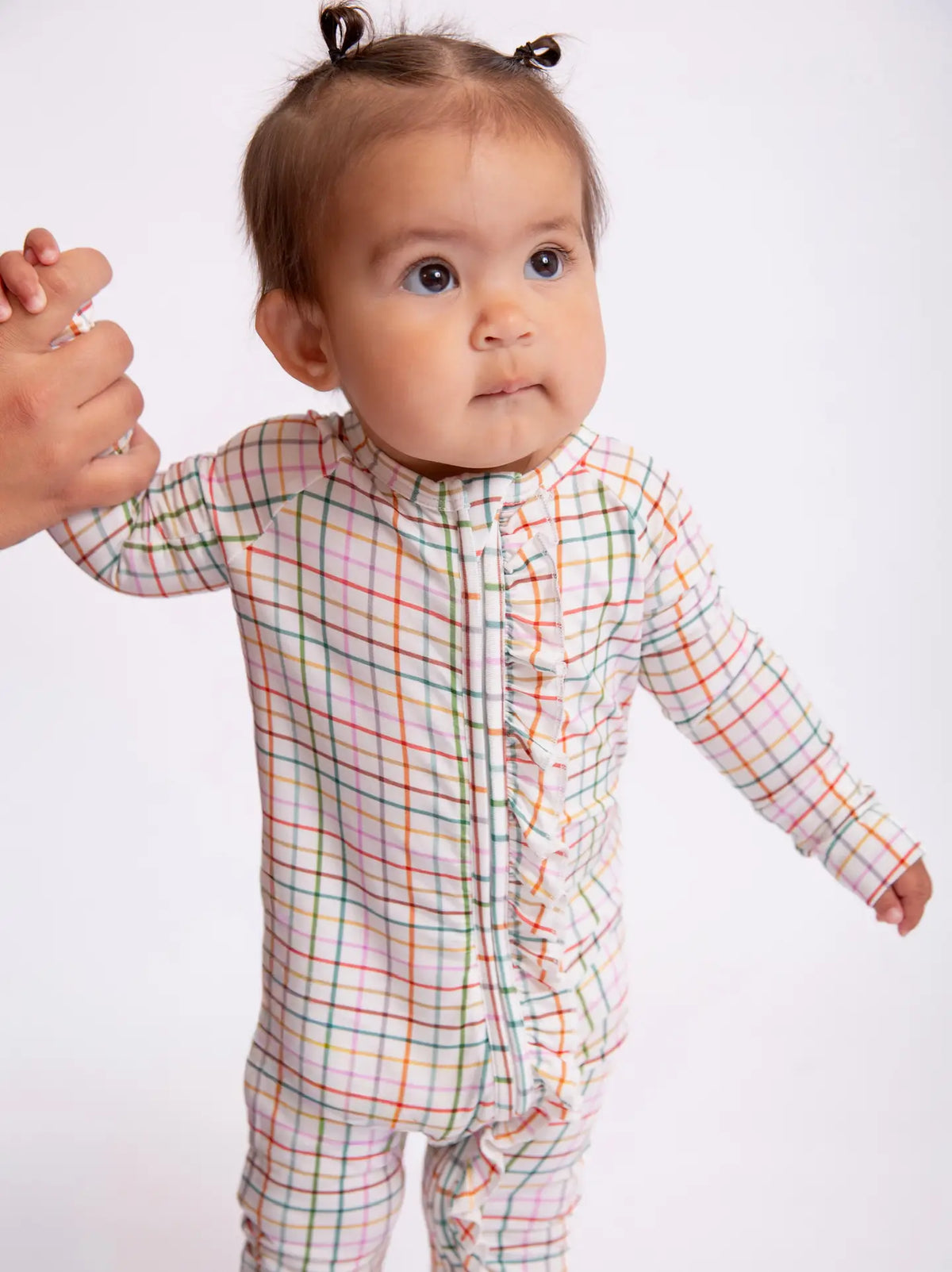 AJ Plaid Long Sleeve Zip PJ
