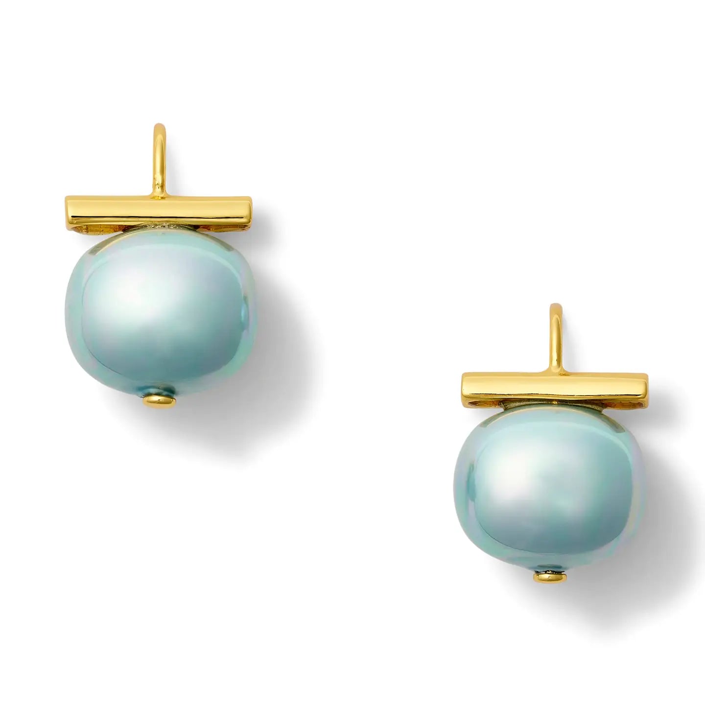 CC & Co. | Gold Pebble Pearl Earrings - Medium