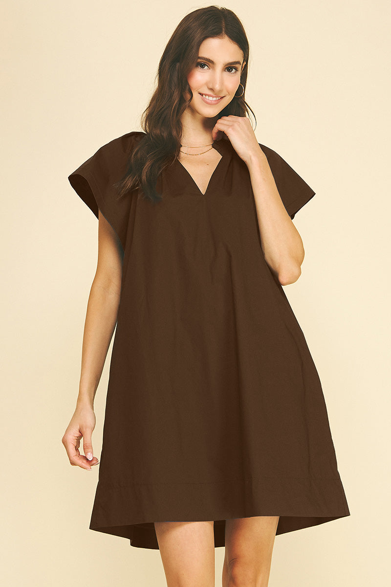 Emma Ruffle Tunic Mini Dress