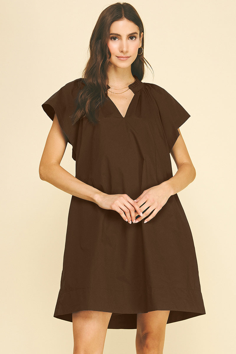 Emma Ruffle Tunic Mini Dress