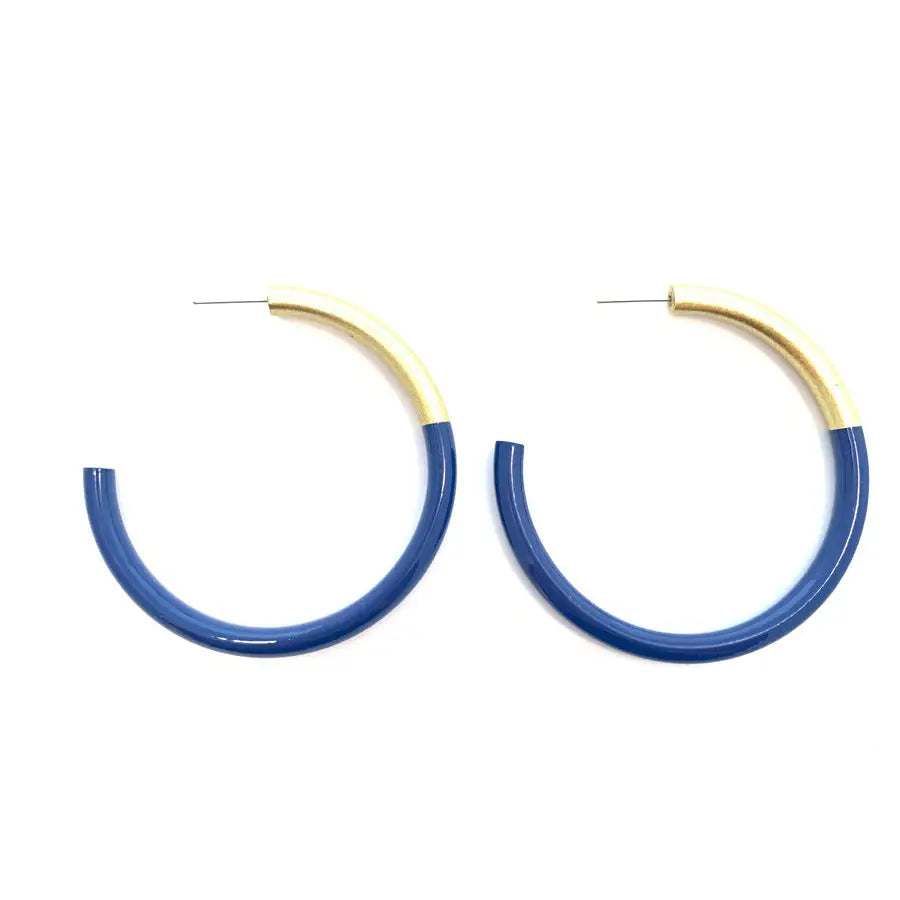 Large Liz Hoop Earrings - 2.25''