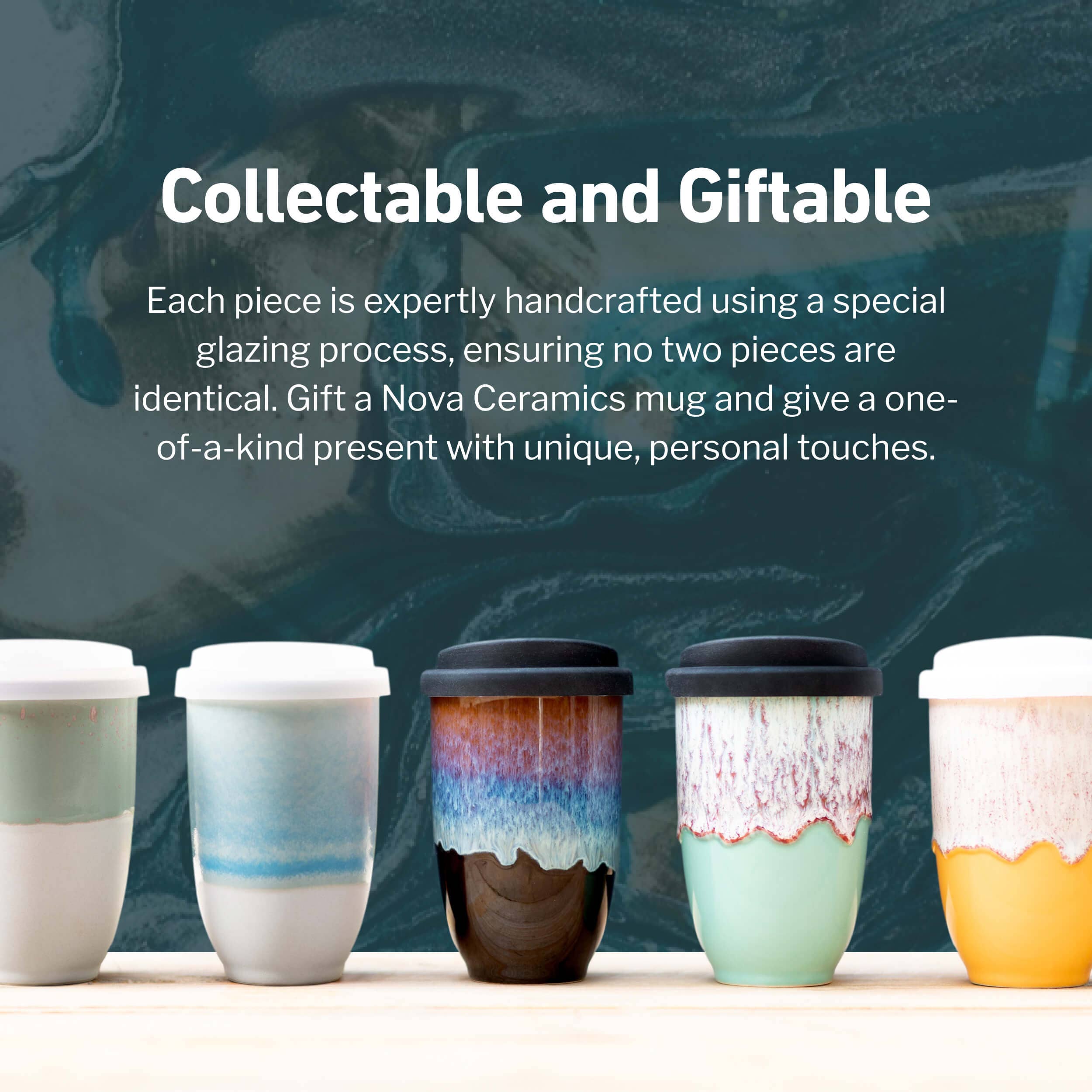 12oz Ceramic Mug with Sleeve and Lid