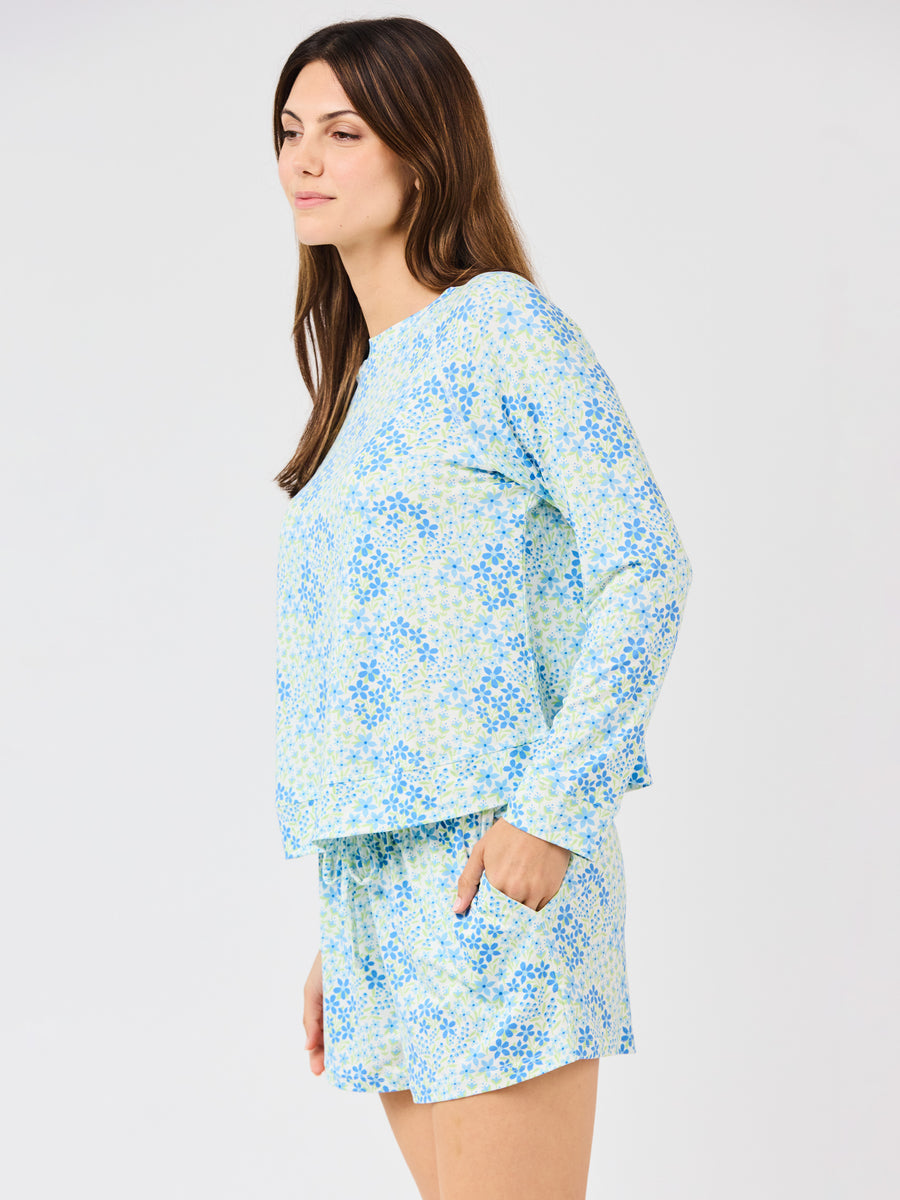 Larkspur Fields Blue Annie Pajama Short Set