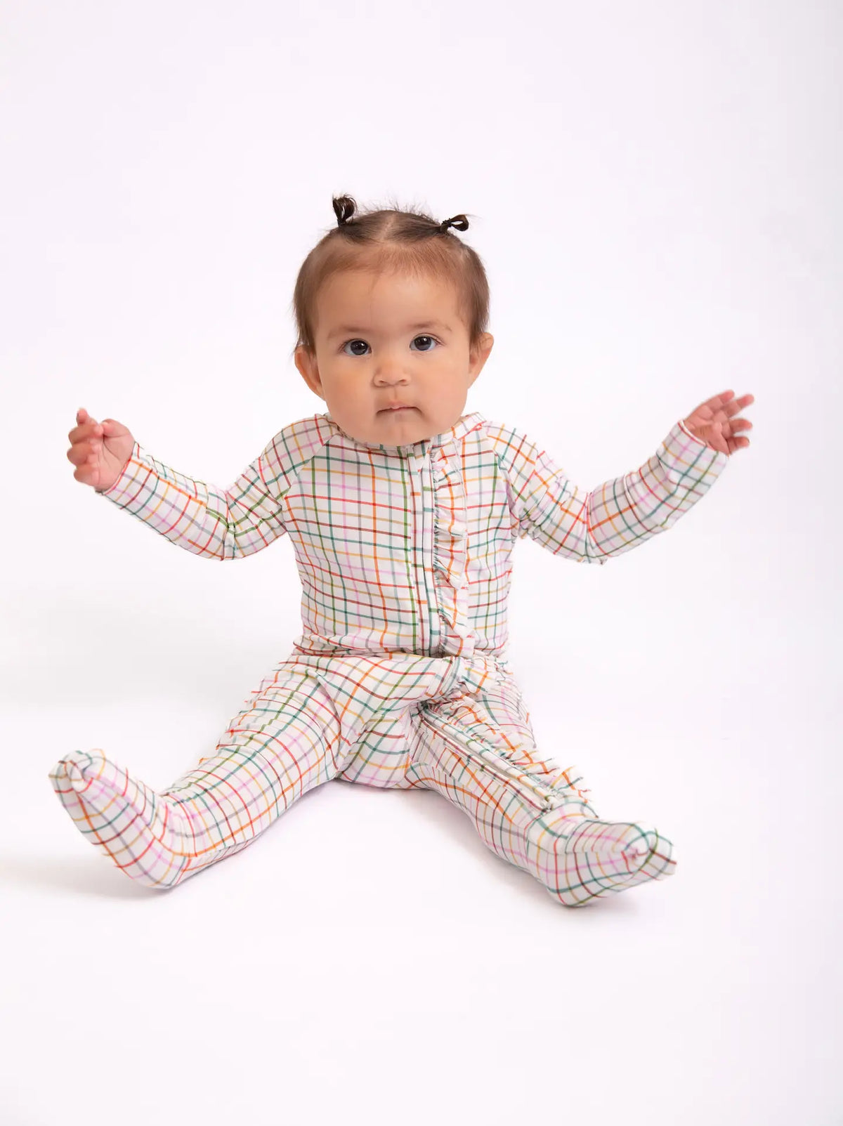 AJ Plaid Long Sleeve Zip PJ