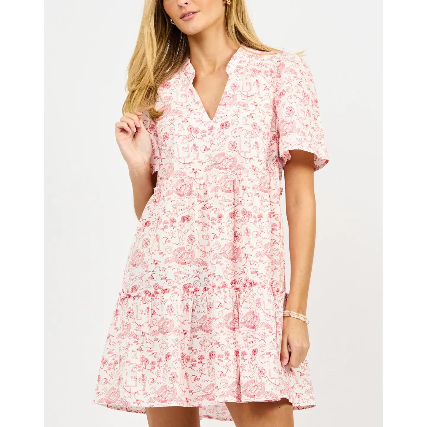 Ivy Mini Team Red Toile Dress