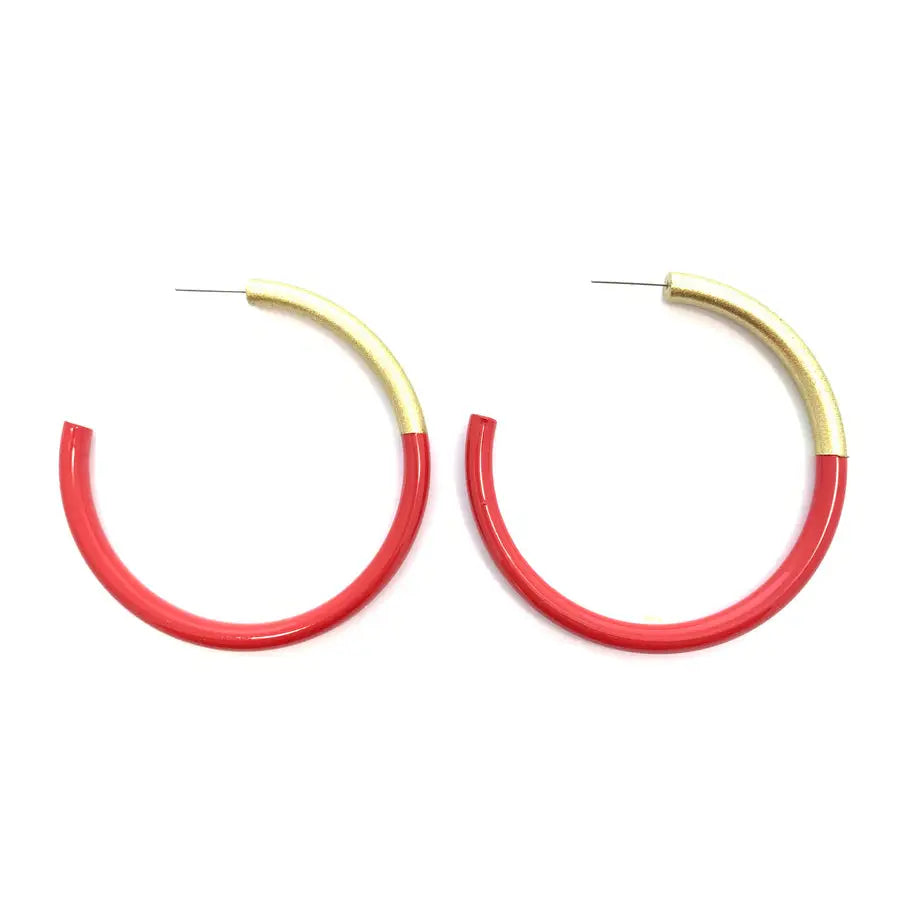 Large Liz Hoop Earrings - 2.25''