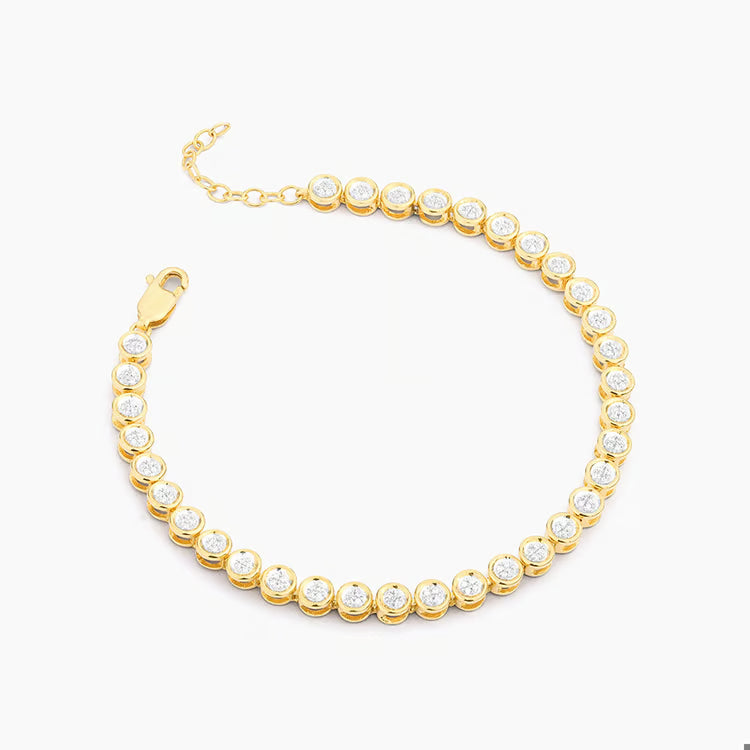 Gold Diamond Essential Tennis Bracelet