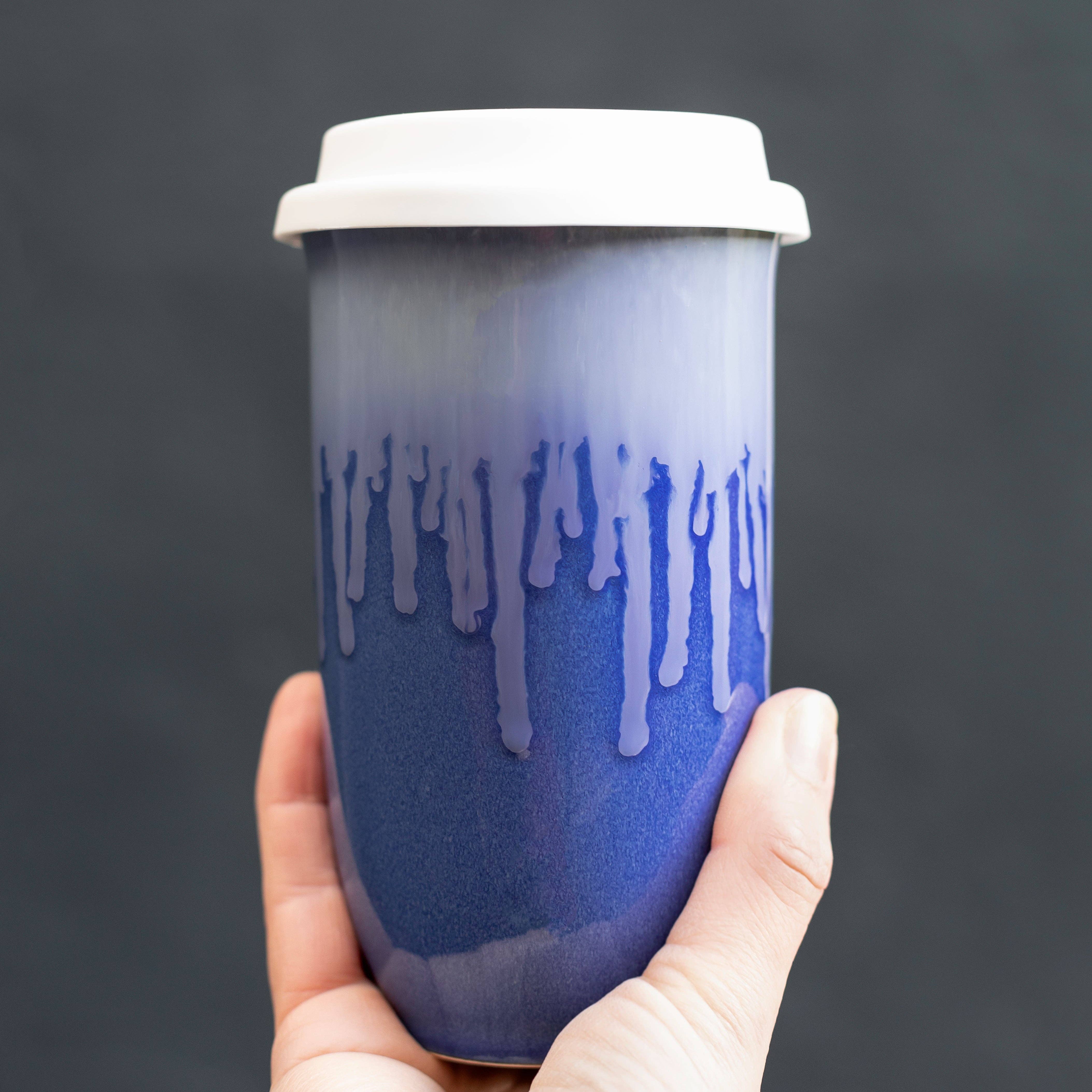 Neptune Ceramic Travel Mug – 16oz with Lid & Sleeve
