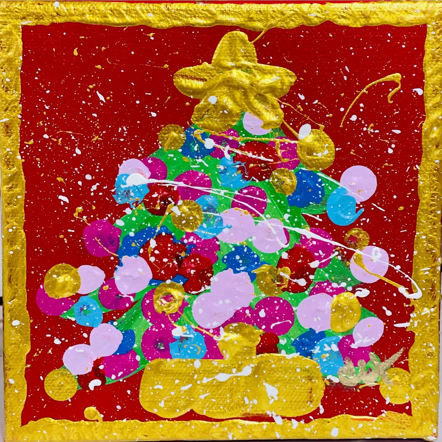 Twinkle Tree Hand Painted Canvas