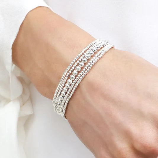 Extends Classic Sterling Bead Bracelets (2mm-5mm)