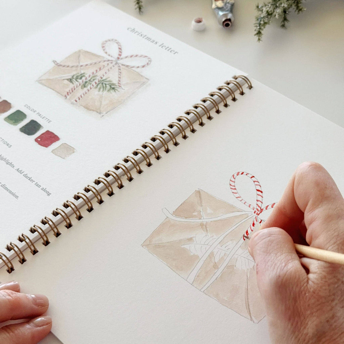Classic Christmas Truck Watercolor Workbook