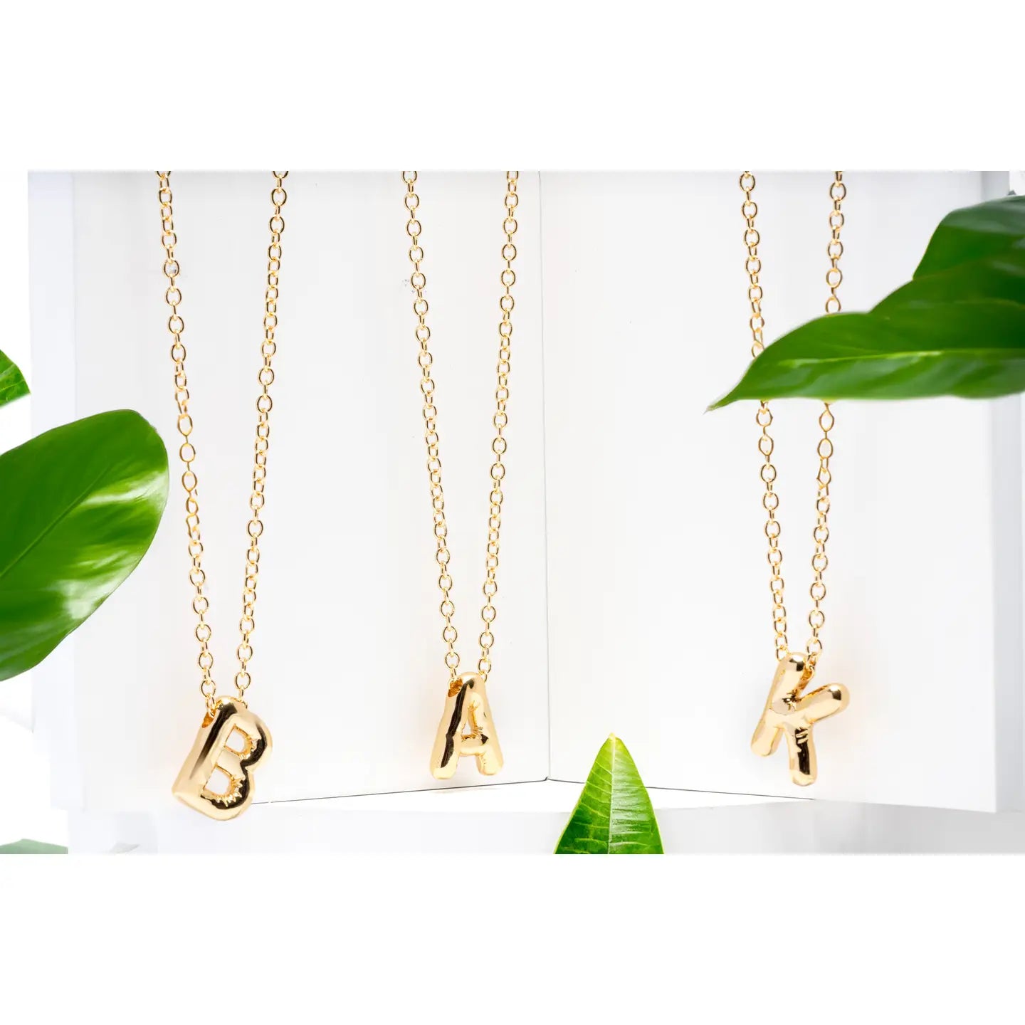 Bubble Initial Necklace
