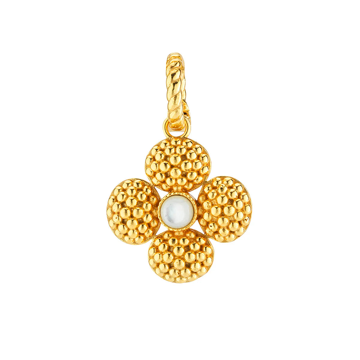 Berry Clover Double Sided Charm/Pendant - MOP
