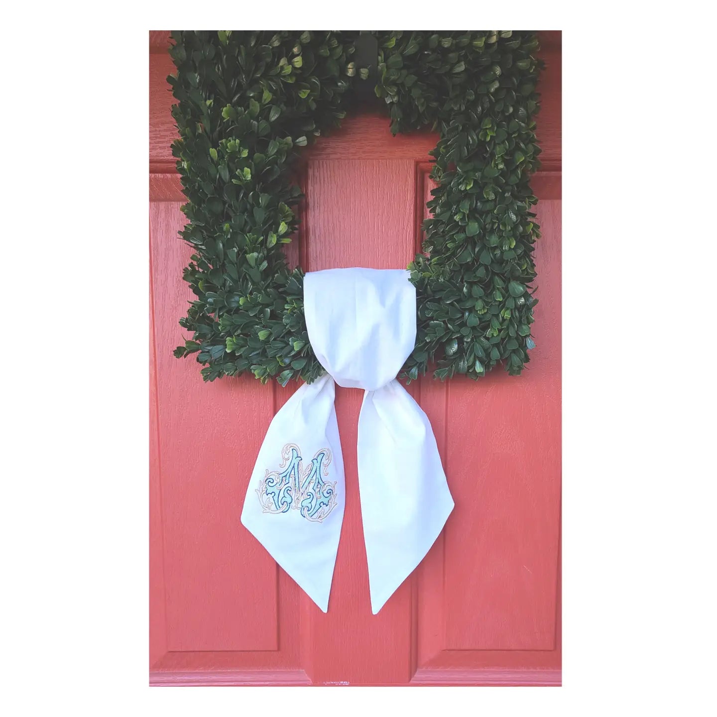 White Wreath Sash