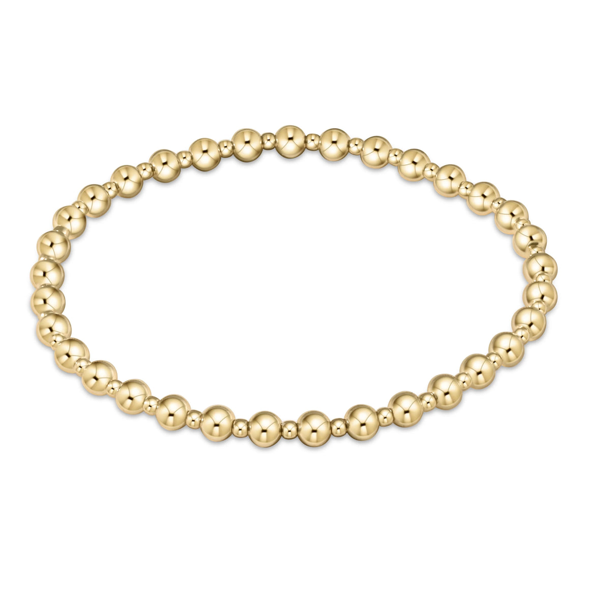 eNewton | Classic Grateful 4mm Bead Gold Bracelet