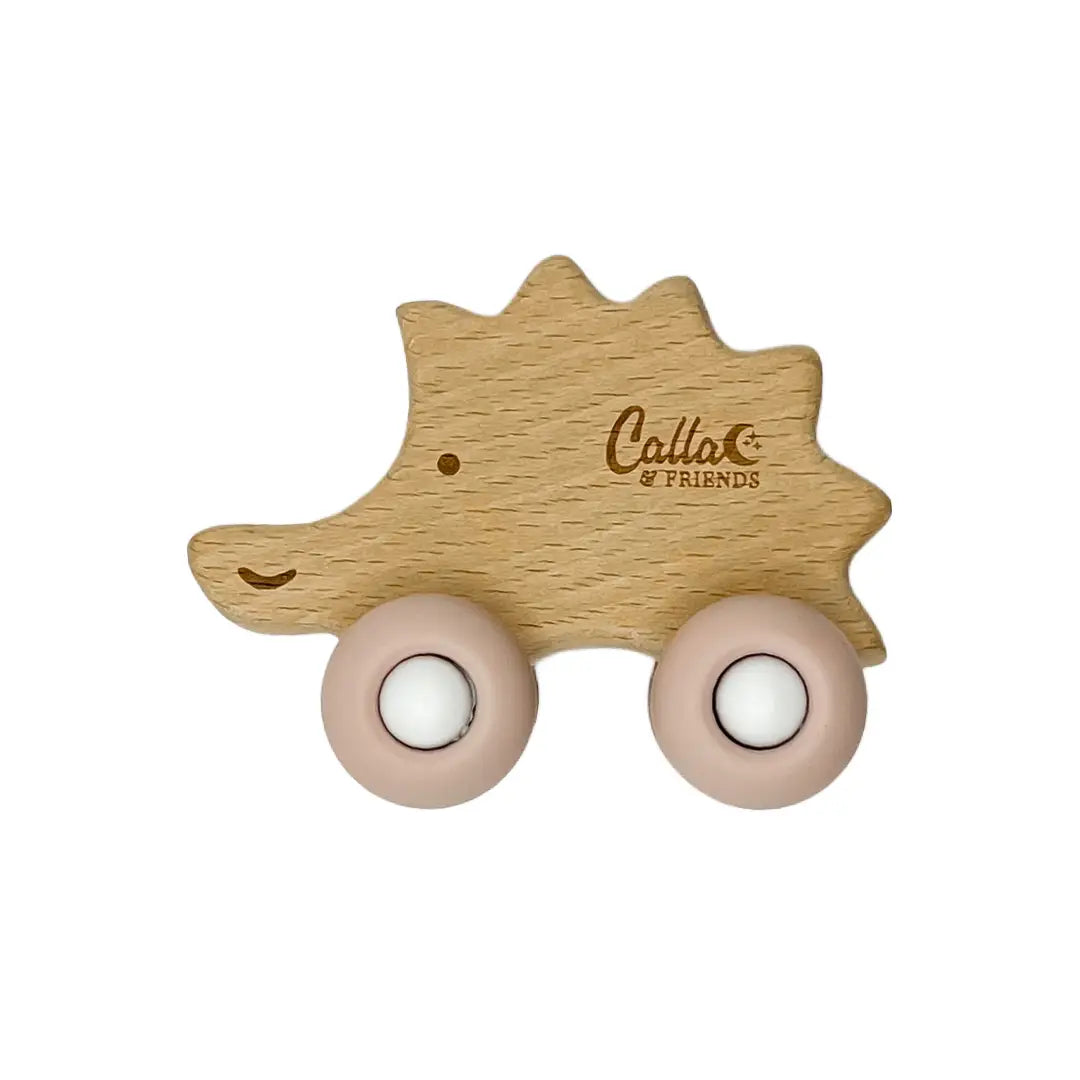 Rollin' Friends Silicone & Beechwood Teether Toy