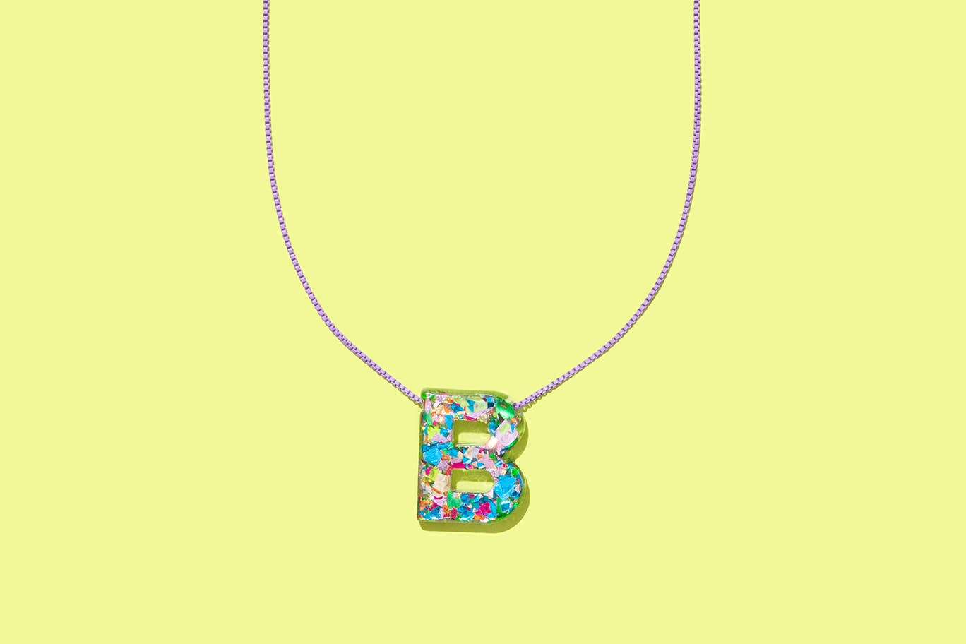Colorful Confetti Initial Necklaces