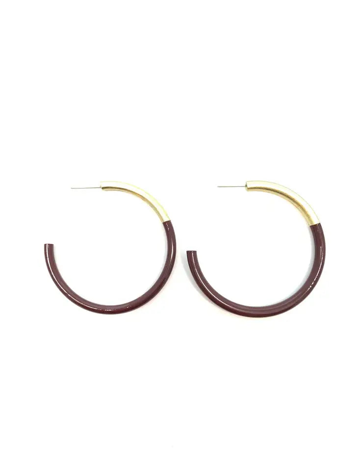 Large Liz Hoop Earrings - 2.25''