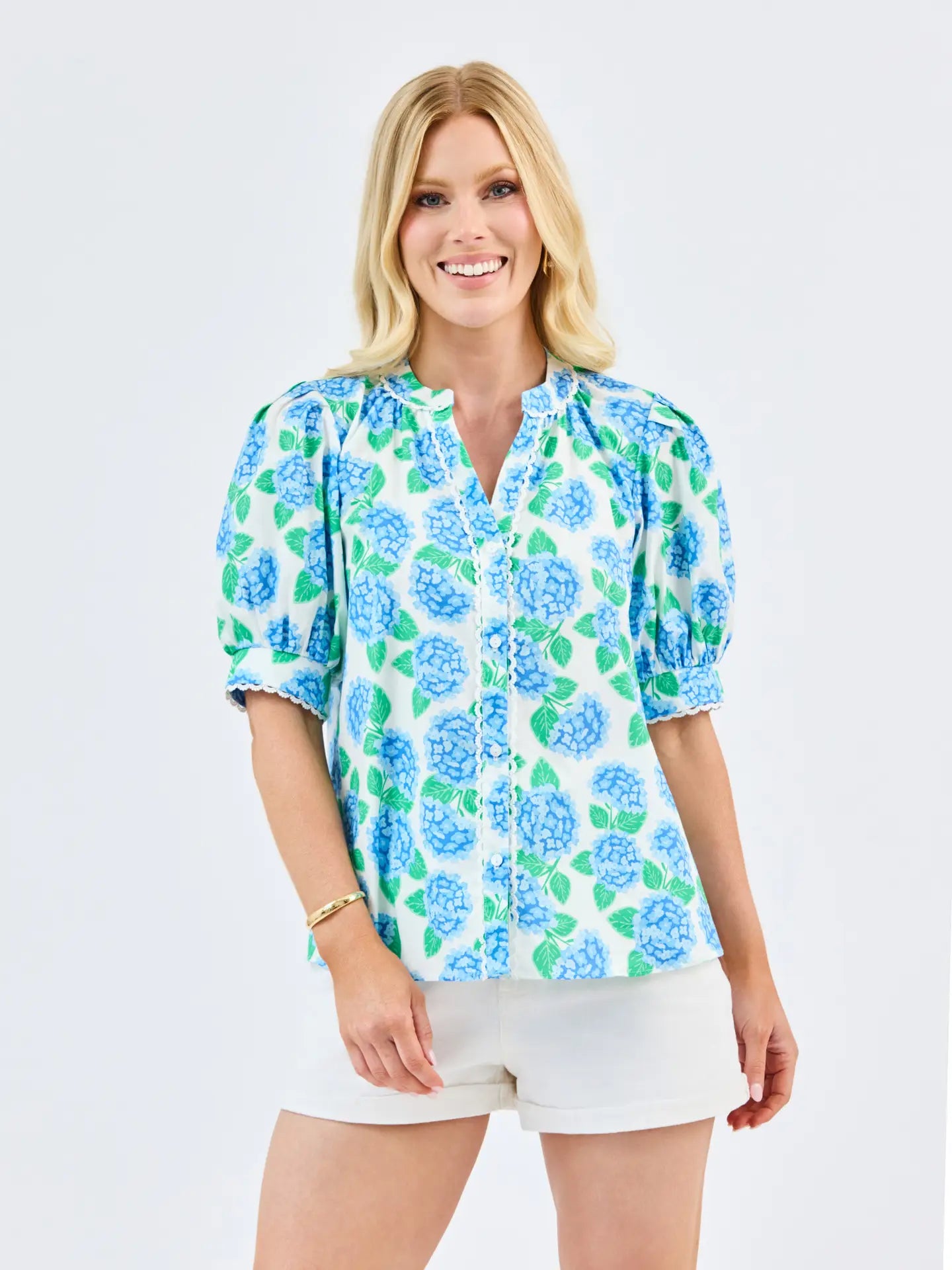 Elaine Summerfair Blue Hydrangea Top