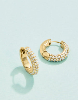 Spartina 449 | Shine On Pave Hoop Earrings