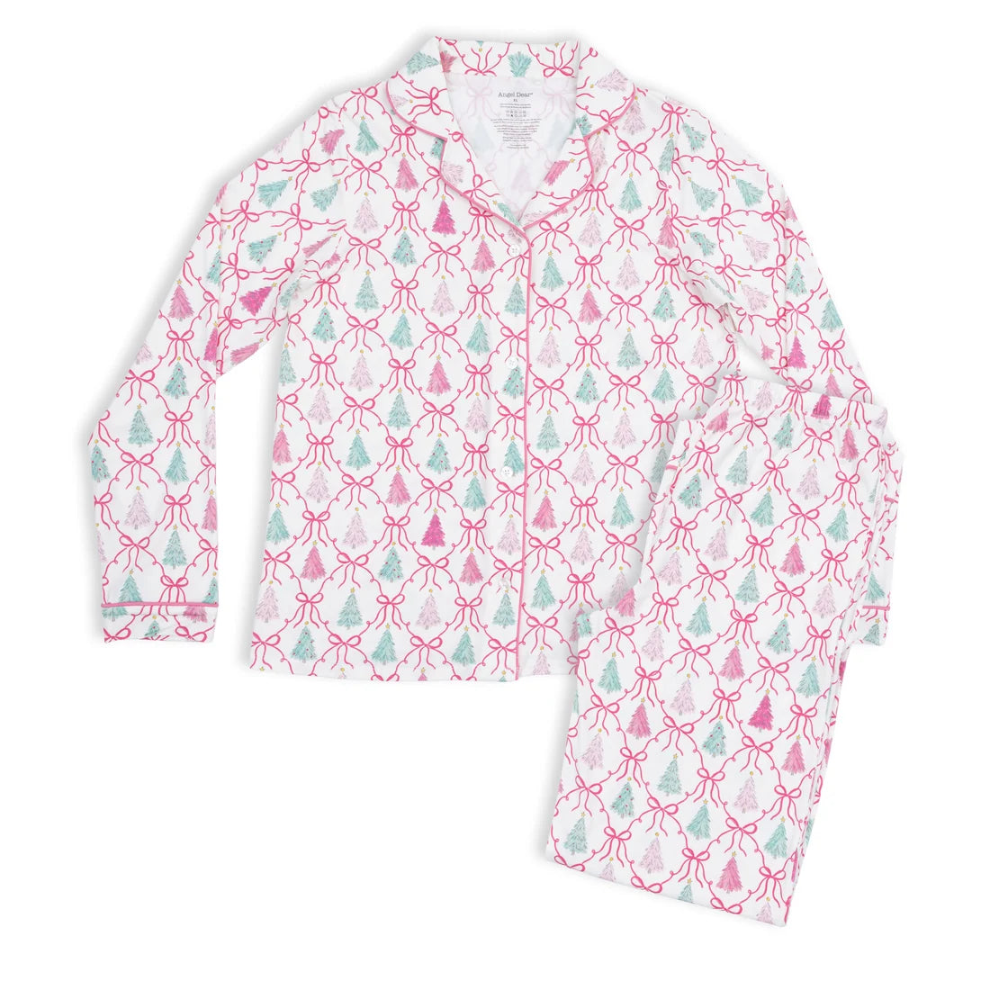 Bow Trellis Tree Long Sleeve Pajamas