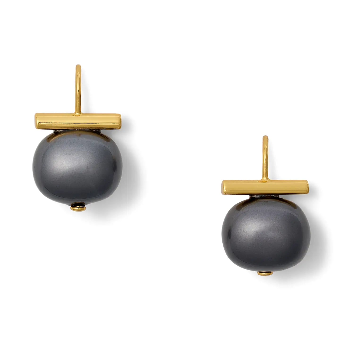 CC & Co. | Gold Pebble Pearl Earrings - Medium