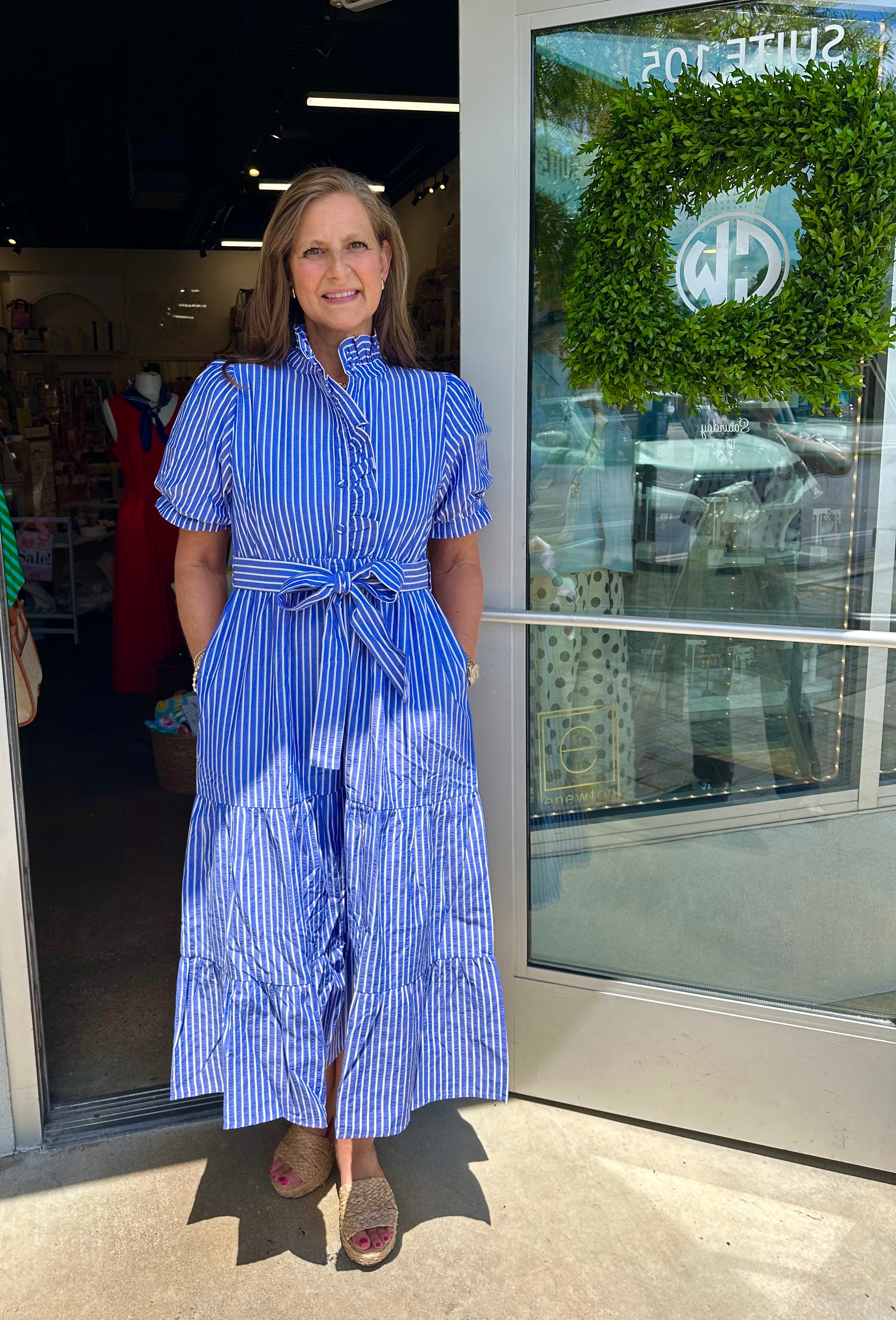 Annabelle Tiered Striped Maxi Dress