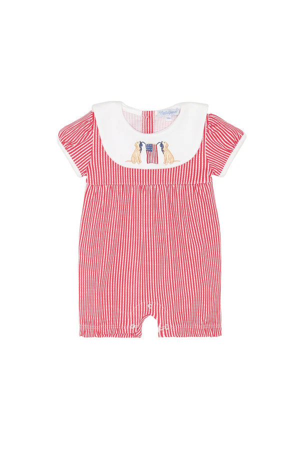 American Pups Girls Romper Red