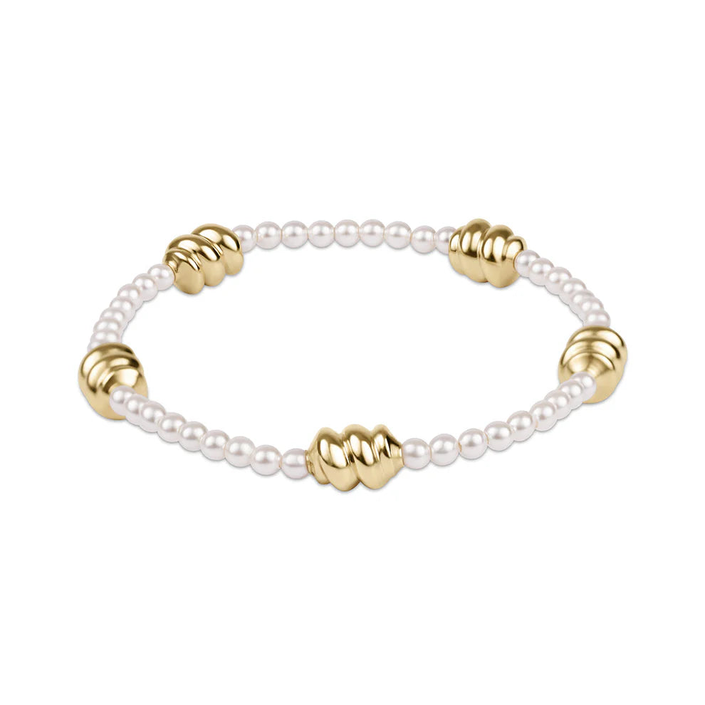 eNewton | Admire Gold 3mm Pearl Bracelet