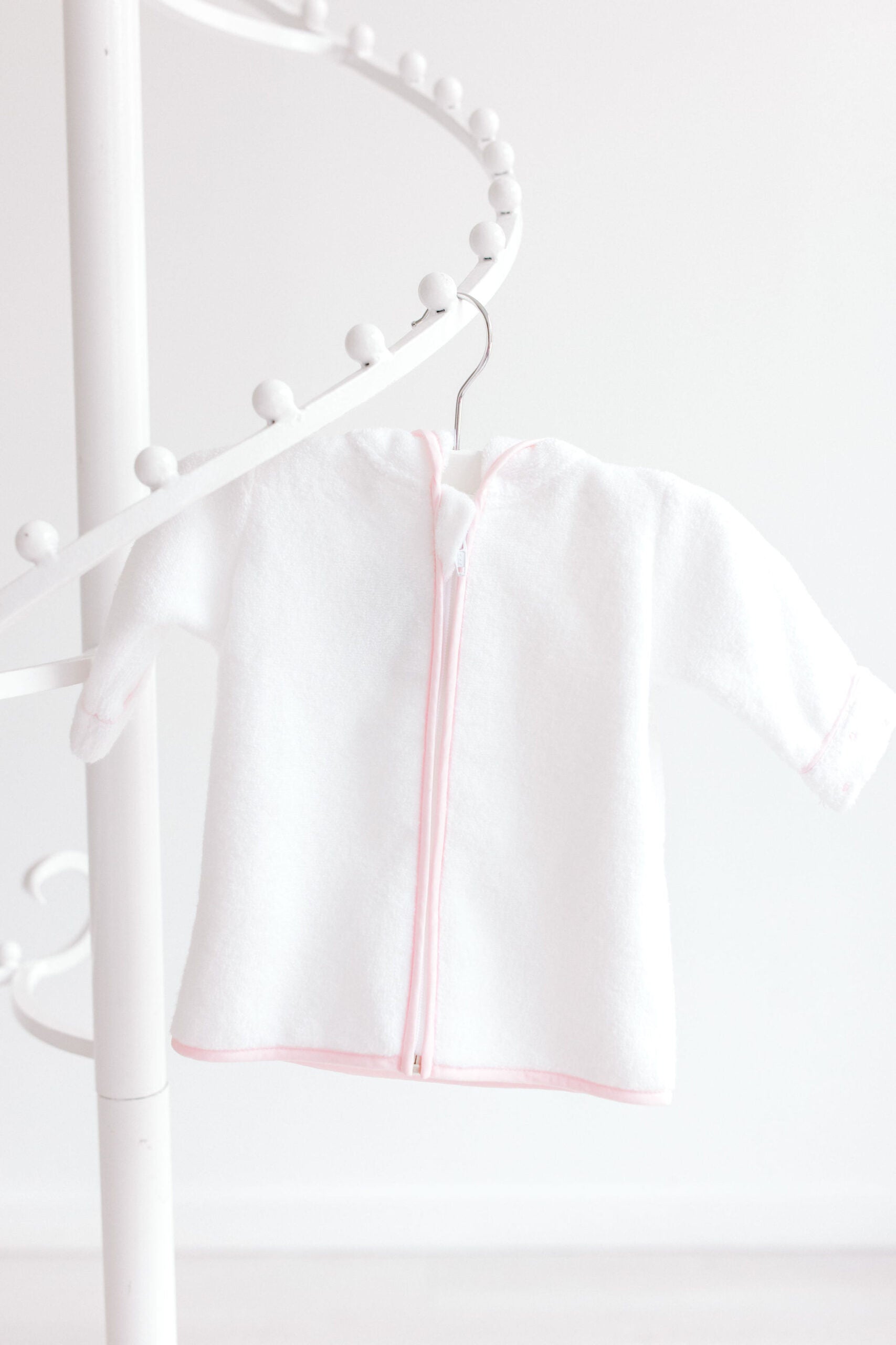 TerryTots | Baby Bathrobe with Pink Dots