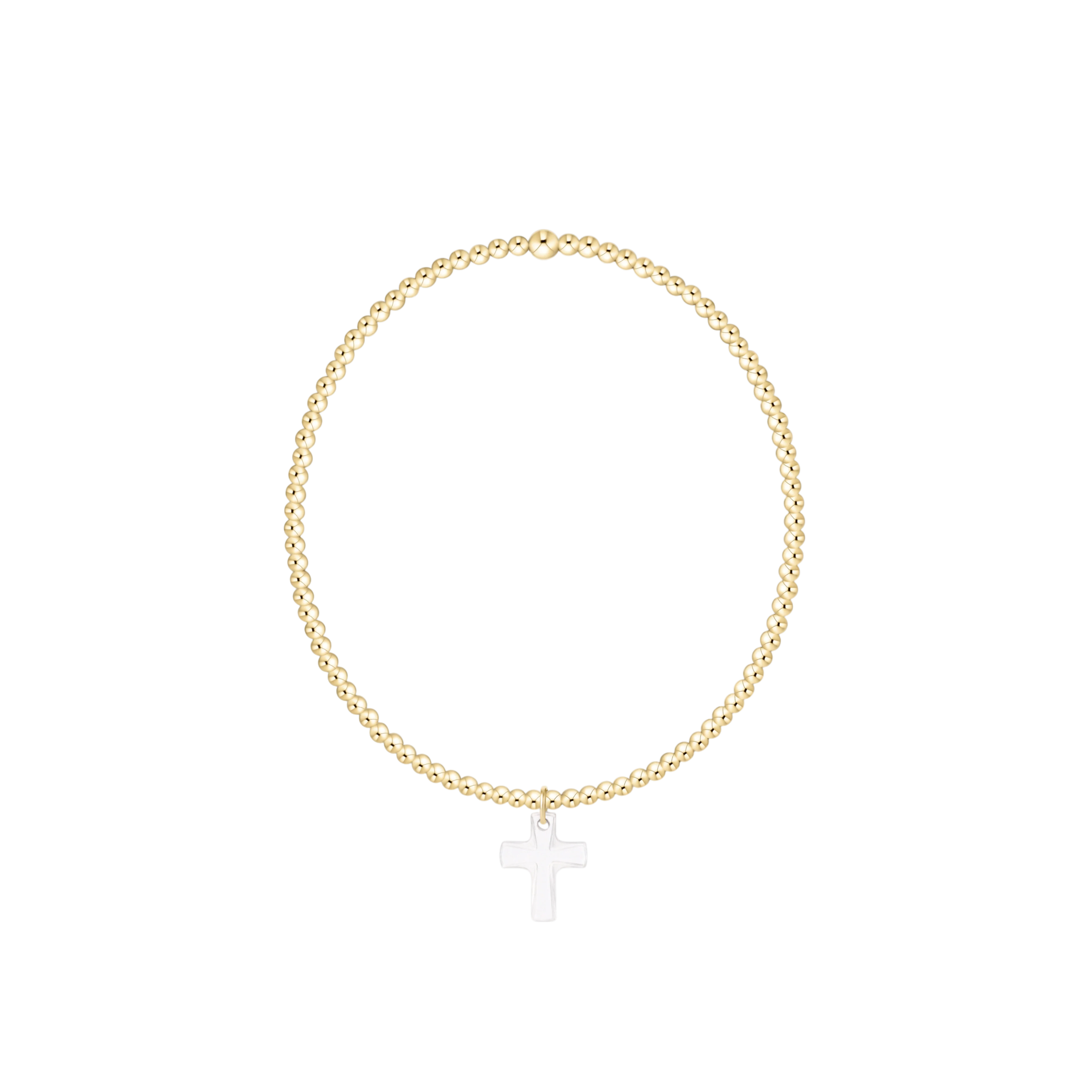Classic Gold 2mm Enewton Bracelet - Blessed Crystal Charm