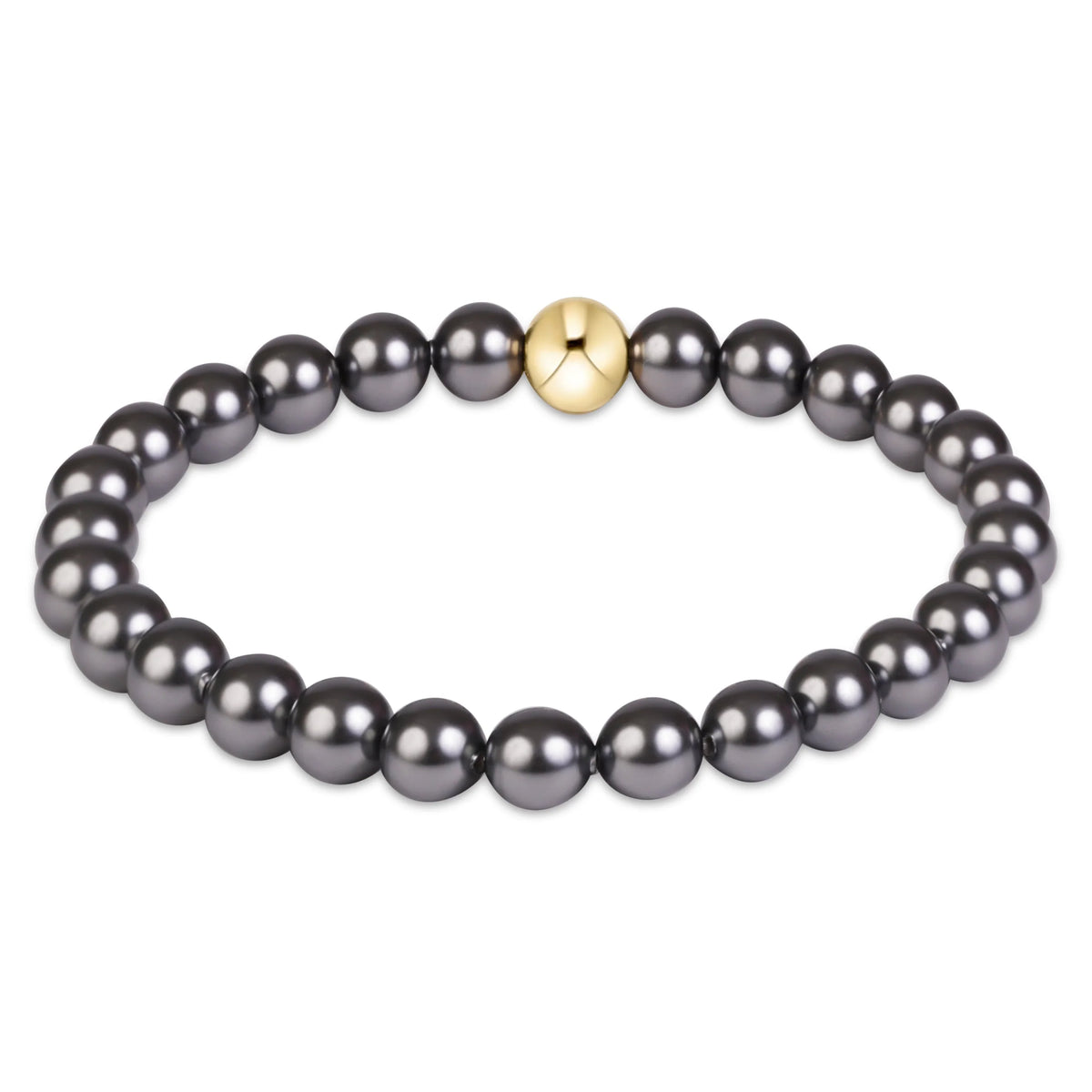 Classic Pearl Dark Grey Bracelets - 3mm-6mm