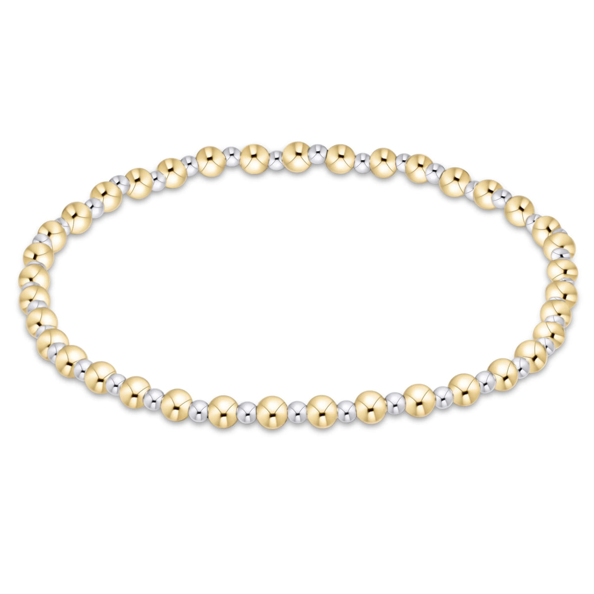 Classic Grateful 3mm Bead Bracelet - Mixed Metal