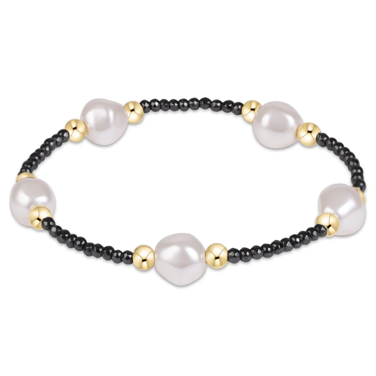 Extends Purpose Admire Pearl 8mm Faceted Hematite Bracelet