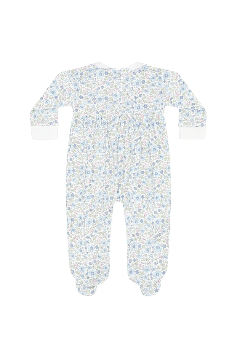 Blue Meadow Smocked Footie