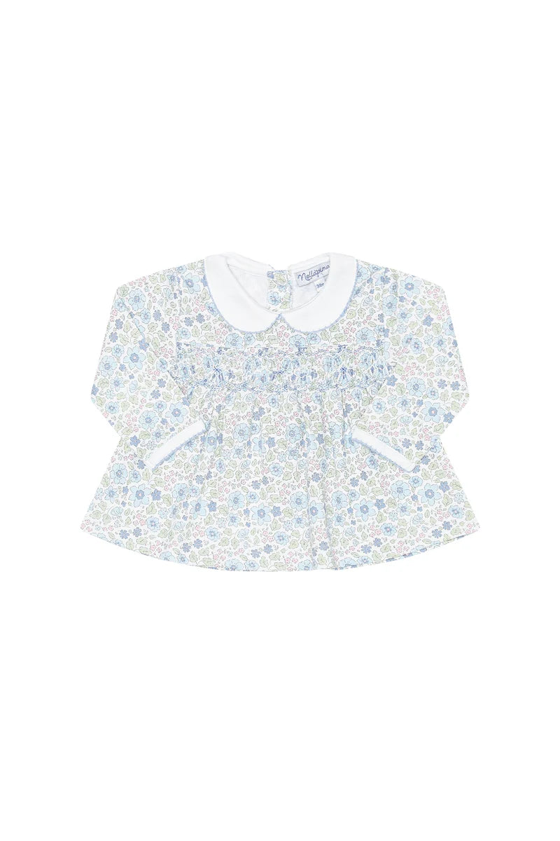 Blue Meadow Smocked Dress Set