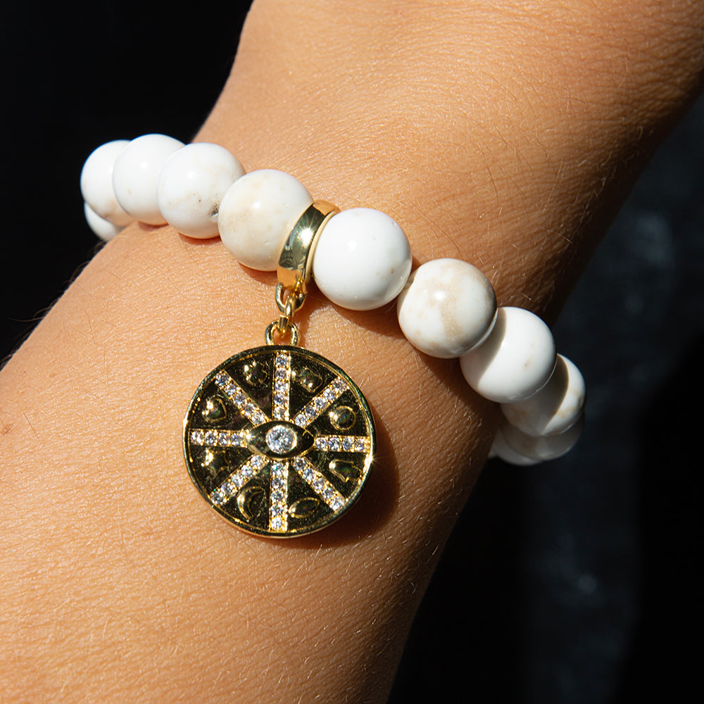 Lenny & Eva | Howlite and Charm Bracelets