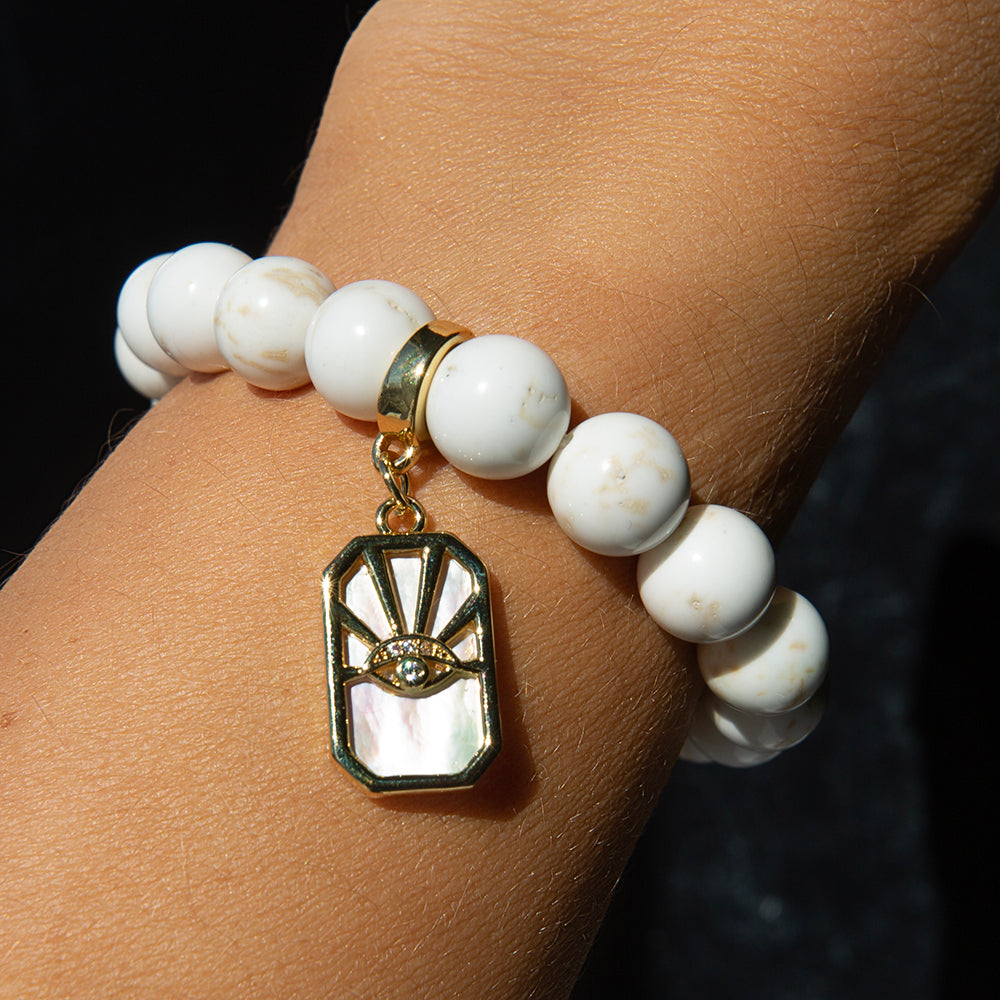 Lenny & Eva | Howlite and Charm Bracelets