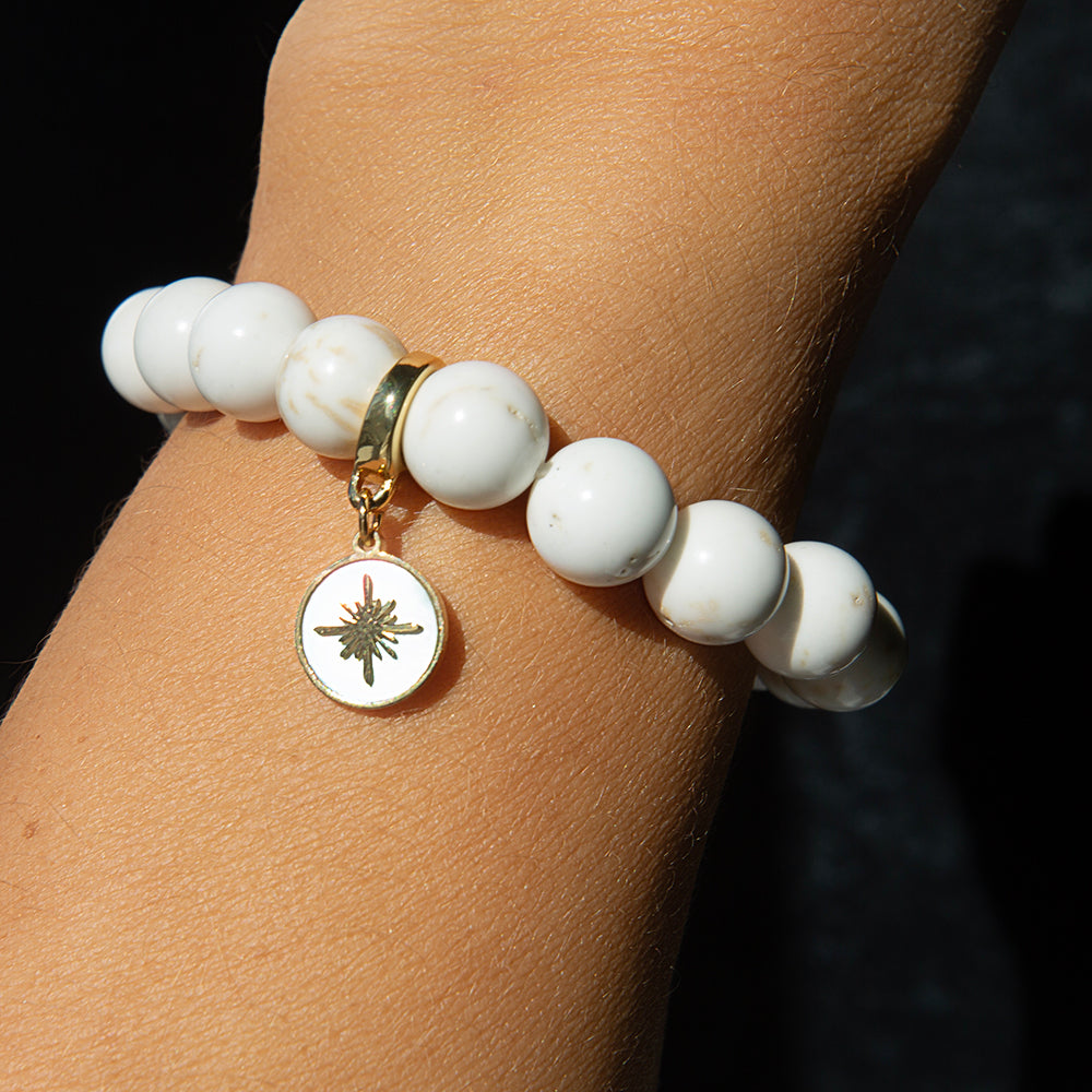 Lenny & Eva | Howlite and Charm Bracelets